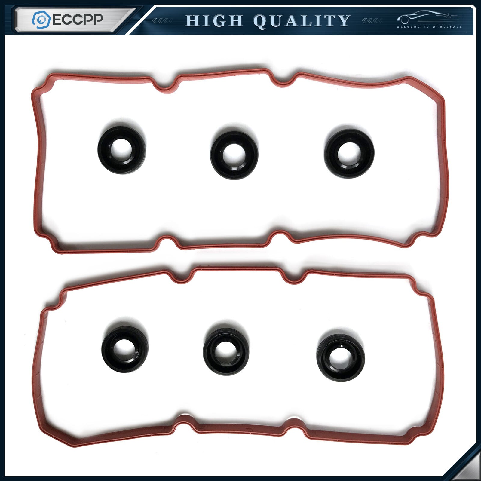 ECCPP Valve Cover Gasket For 07-11 Chrysler Dodge Grand Caravan Volkswagen 4.0L ECCPP