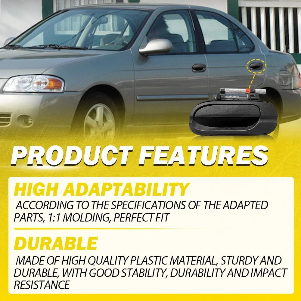 Outside Exterior Door Handle Black Rear Left Side LH For 2000-06 Nissan Sentra A 6B93BC-57