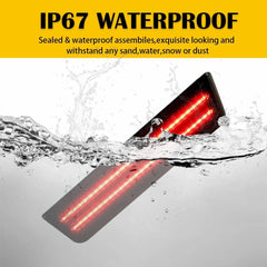 For 2011-2014 Dodge Charger Red Lens LED Rear Bumper Side Marker Light Lamp Pair 6B93BC-57