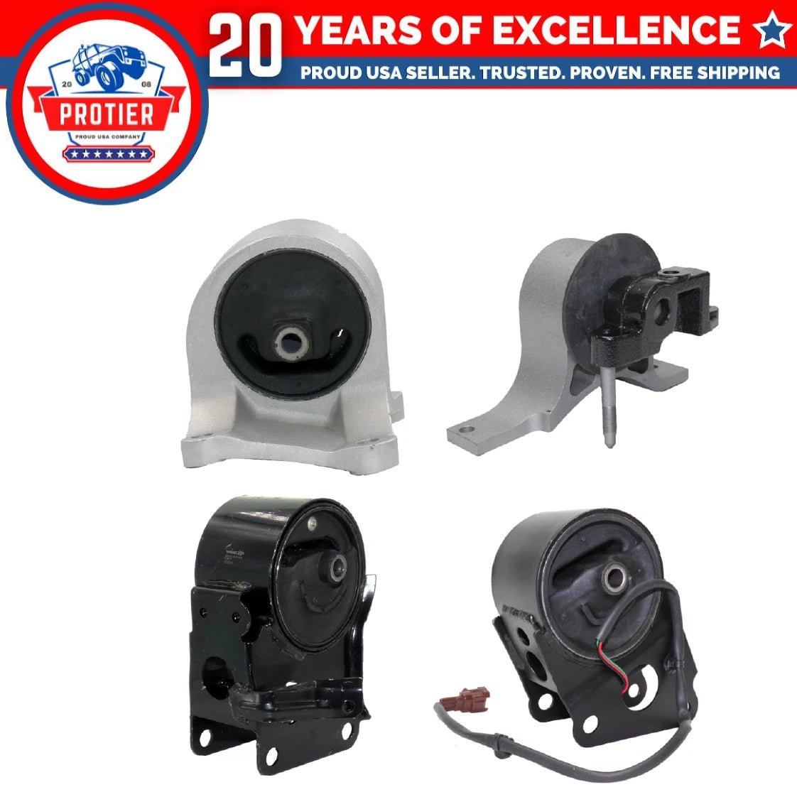 Motor & Trans Mount for 04-06 Nissan Quest 3.5L Auto Trans 4Spd w/ Sensor 4PCS 6B93BC-57