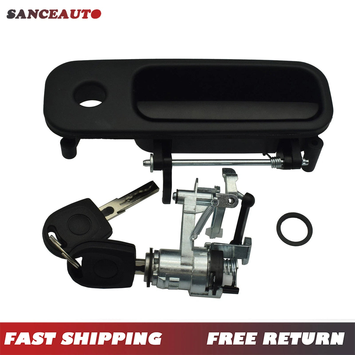 For GOLF IV Lupo Seat Arosa 97-06 Tailgate Rear Outer Door Handle W/ Lock 2 Keys 6B93BC-57