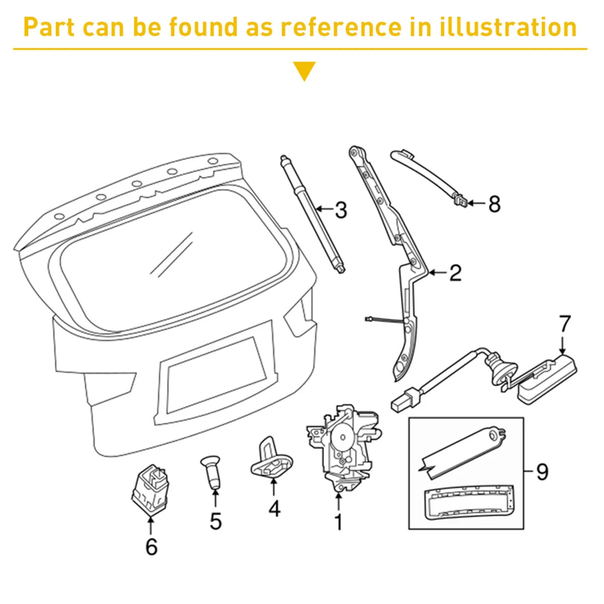 Trunk LID Tailgate Open Handle Button fit for Hyundai Veloster 2012-2017 Rear US 6B93BC-57