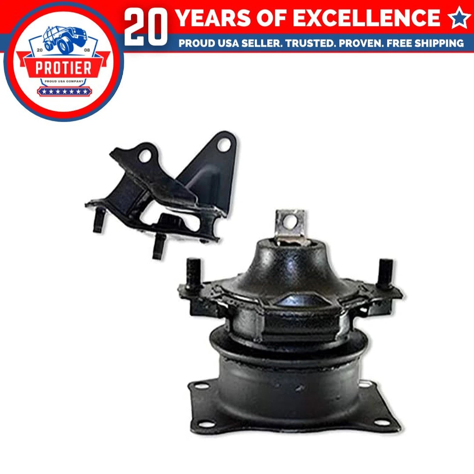 Fits 2003-2007 Honda Accord 2.4L MANUAL Front Motor & Rear Trans Mount 2pcs 6B93BC-57