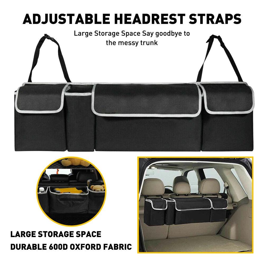 Car Trunk Organizer Oxford Interior Accessories Back Seat Storage Bag 4 Pocket A 6B93BC-57