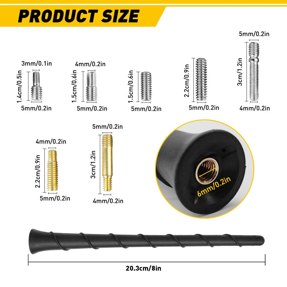8" Antenna Black for Chevrolet Traverse 2009-2016 6B93BC-57