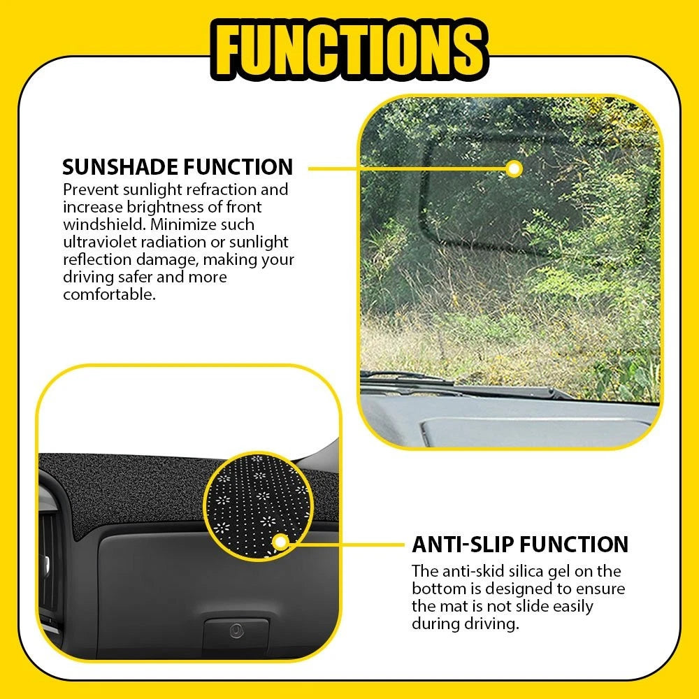 For Chevrolet Silverado 1500 2500 3500 Dash Cover Black Mat Dashmat 2014-2018 EA 6B93BC-57