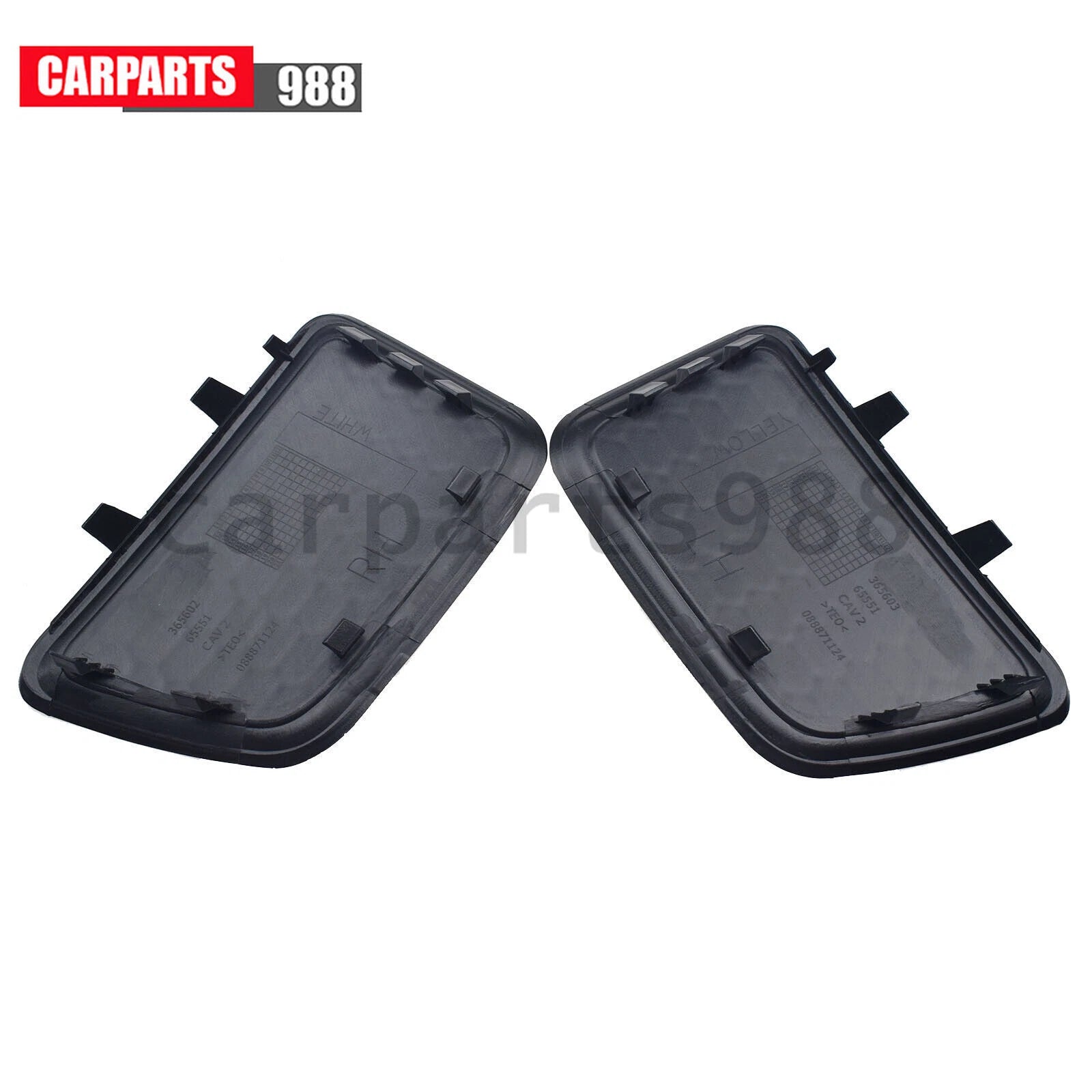 Pair Front Lower Grille Tow Hook Cover Bezel For 2014-2016 Jeep Grand Cherokee 6B93BC-57