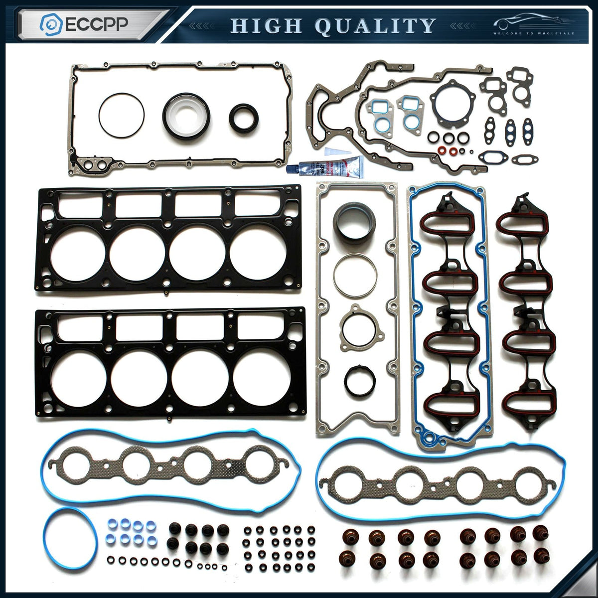 ECCPP Full Gasket Set For Chevrolet Silverado 1500 Suburban 2500 2004-2009 6.0L ECCPP