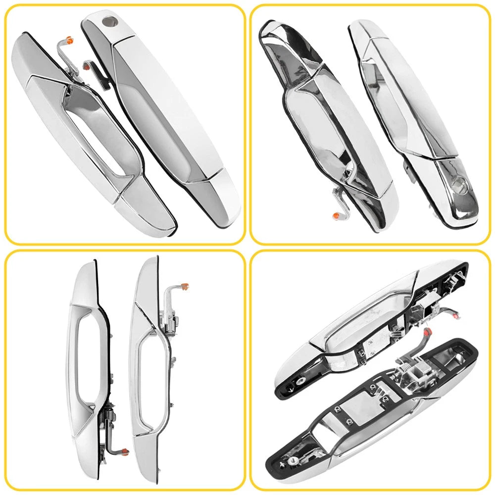 OuterDoor Handle For 2007-13 Chevrolet Silverado 1500 Chrome 2500 Front LH+RH EA 6B93BC-57