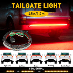 Truck Tailgate Light Bar 48" Arrow LED Strip Sequential Signal Brake For Dodge A 6B93BC-57