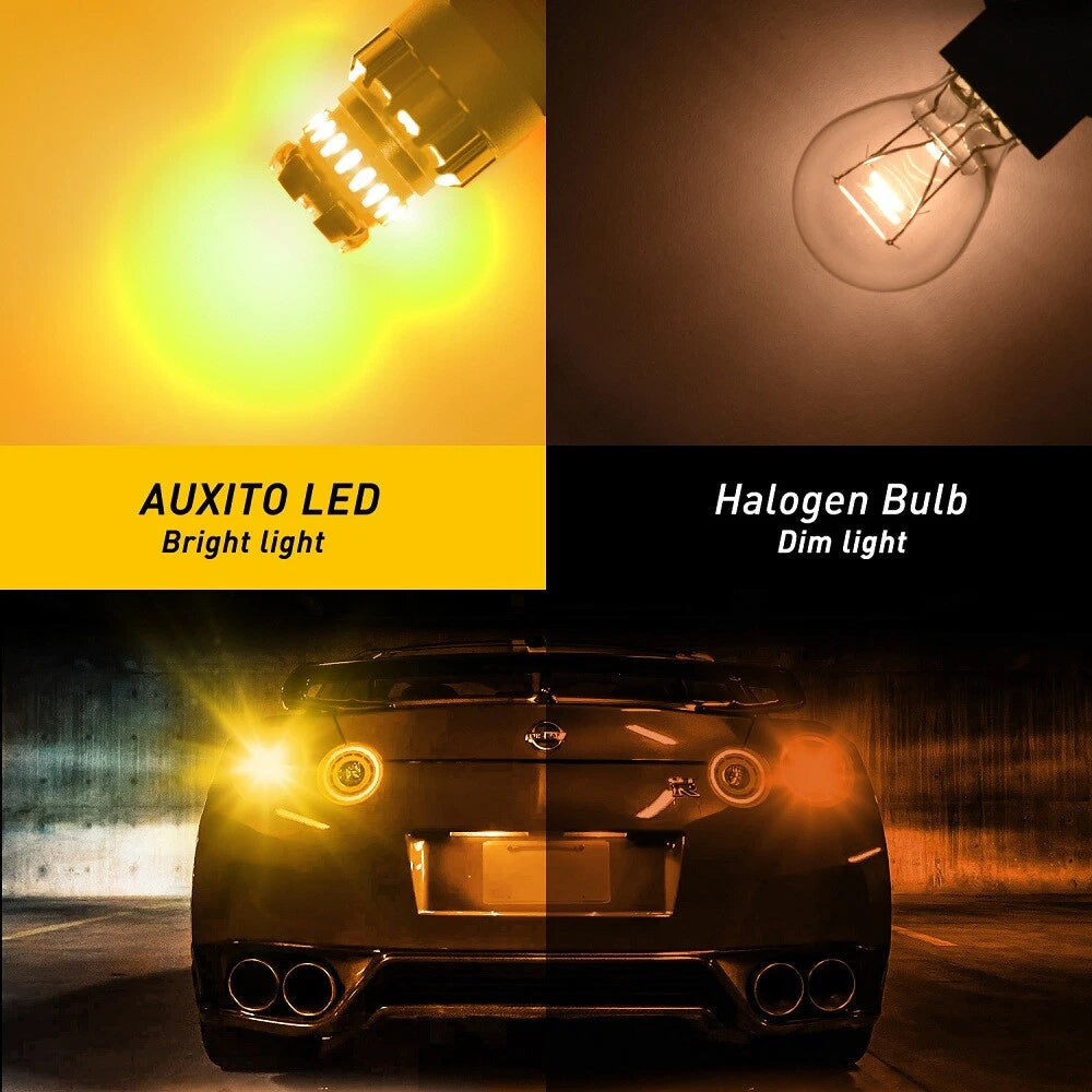 AUXITO 3157 3156 Amber yellow LED Turn Signal Parking Light Bulb Error Free EOA AUXITO