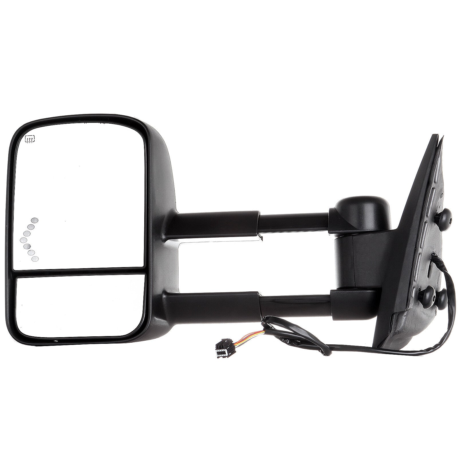 For 07-13 Chevy Silverado Sierra 1500 Tow Mirrors Power Heated Turn Signal Black 6B93BC-57