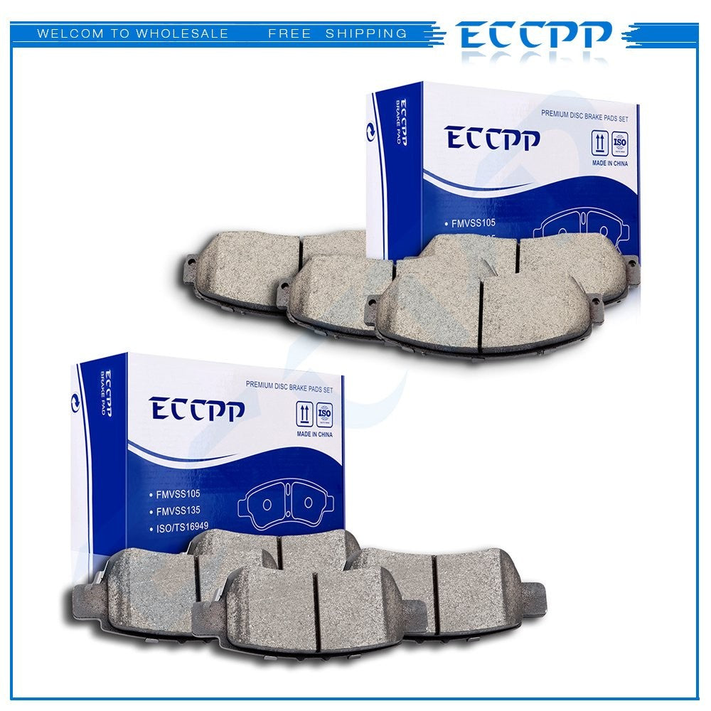 Front + Rear Ceramic Brake Pads For 2005 2006 2007 2008 2009 2010 Honda Odyssey 6B93BC-57