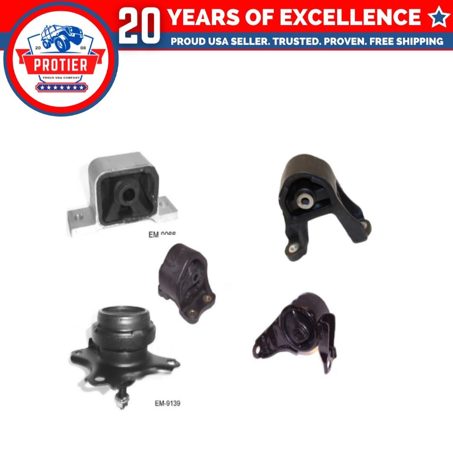Engine Motor & Trans Mount 5PCS Set Compatible for 02-06 Honda CR-V 2.4L 4WD 6B93BC-57