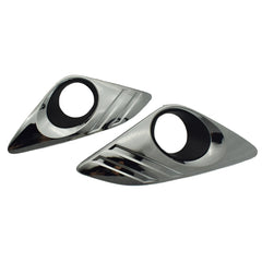 Bumper Lower Chrome Fog Light Lamp Covers Trim Bezel For 2012-2014 Toyota Camry 6B93BC-57