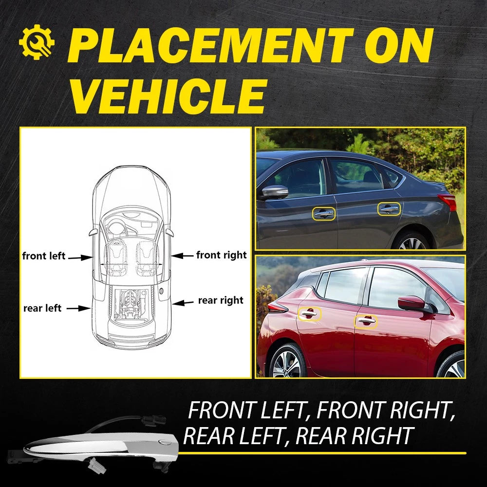 Front Left+Right Side Door Handle For Nissan 2013-2018 Sentra S SL SR SV EOA 6B93BC-57