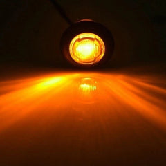 10X Amber Mini 3/4" Round Marker Side Light Clearance LED Bullet Trailer US EOA 6B93BC-57