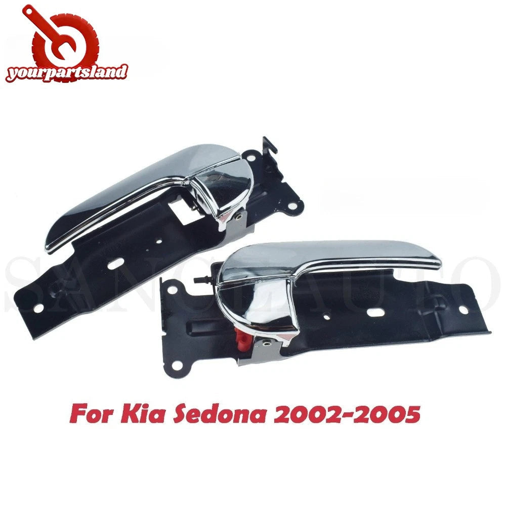 Front Left / Right Inside Door Handle Chrome For Kia Sedona 2002 2003 2004 2005 6B93BC-57