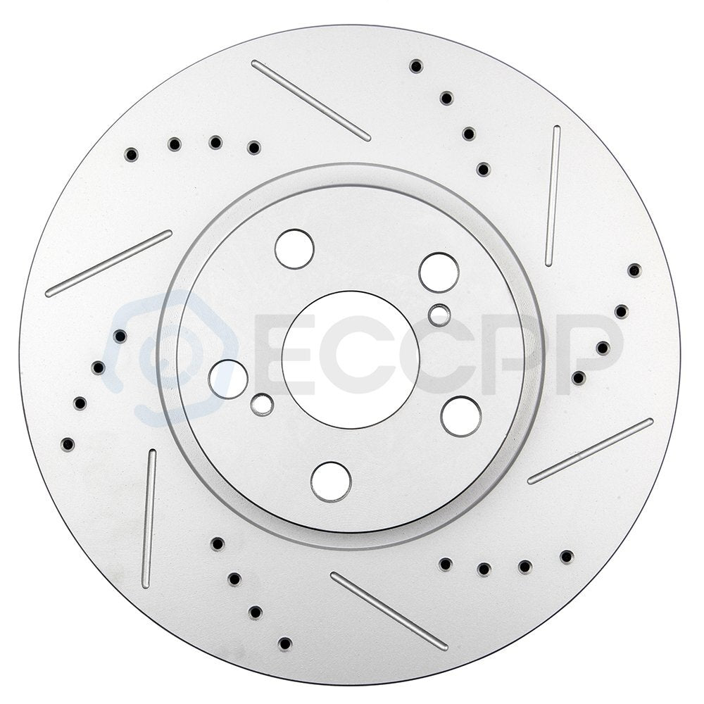 Front Brake Rotor And Pads For Toyota for Corolla 2003-2008 Drilled Slotted 6B93BC-57