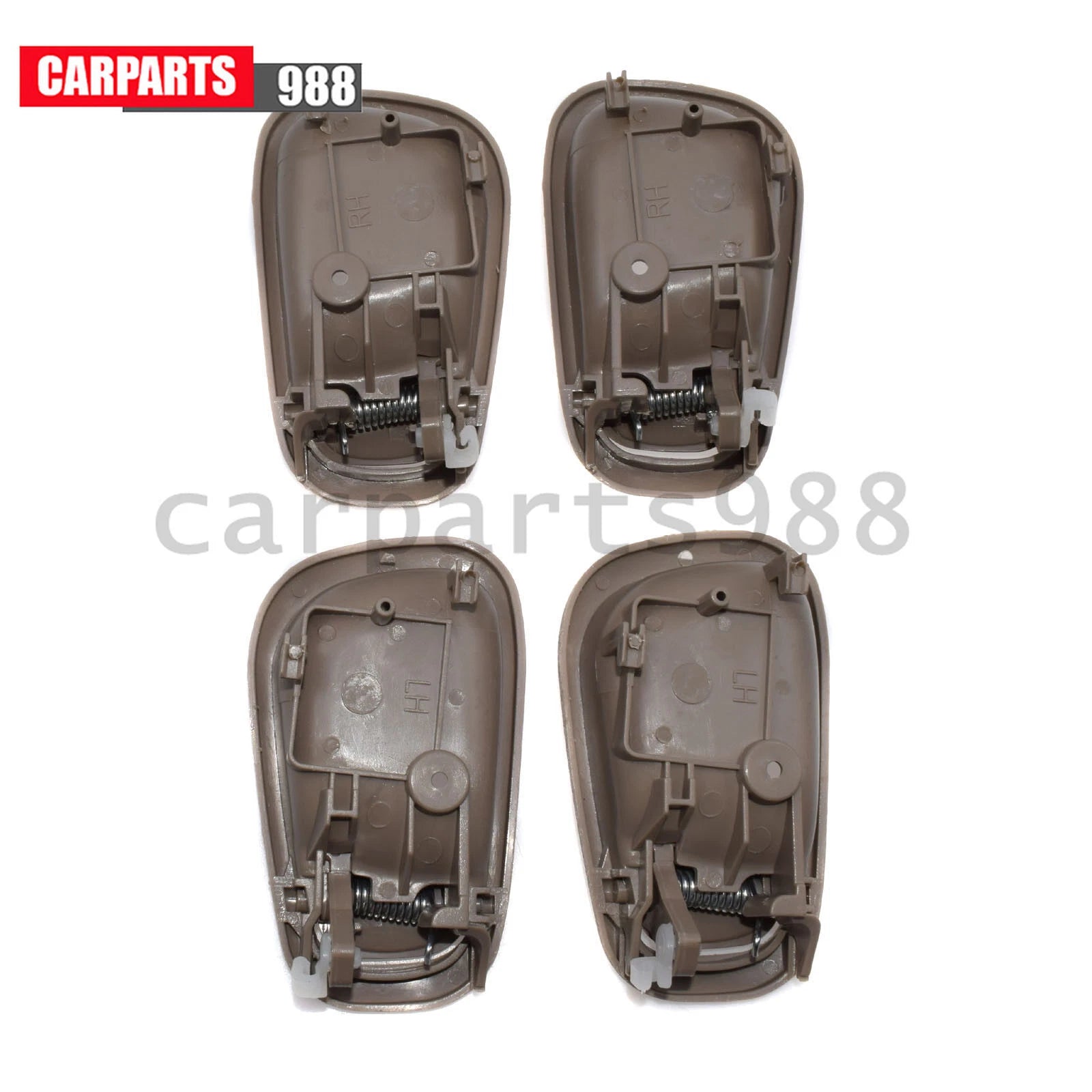 Black Outside +Beige Inside Door HandleFront Rear for 98-02 Toyota Corolla Prizm 6B93BC-57