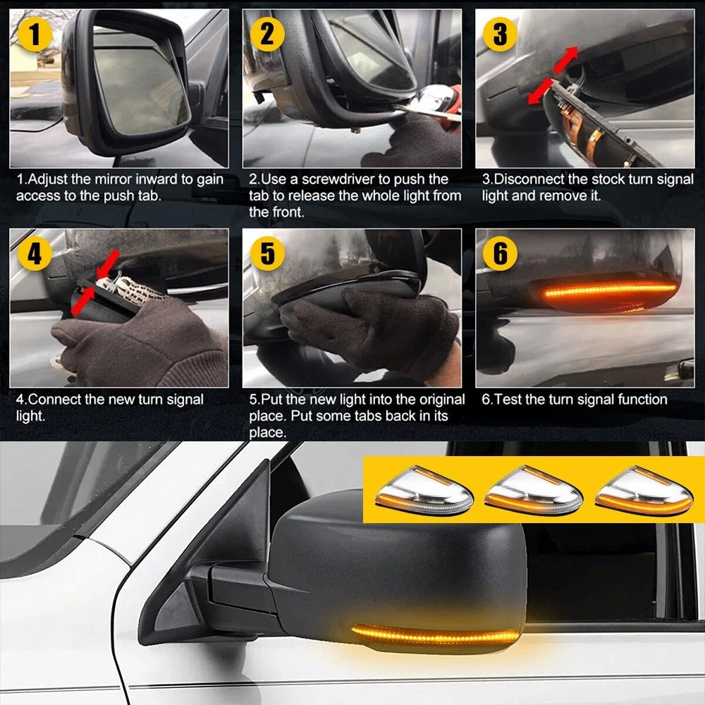 Side Mirror Turn Light Signal Lens For 2009-18 Dodge RAM 1500 2010-18 2500 3500 6B93BC-57