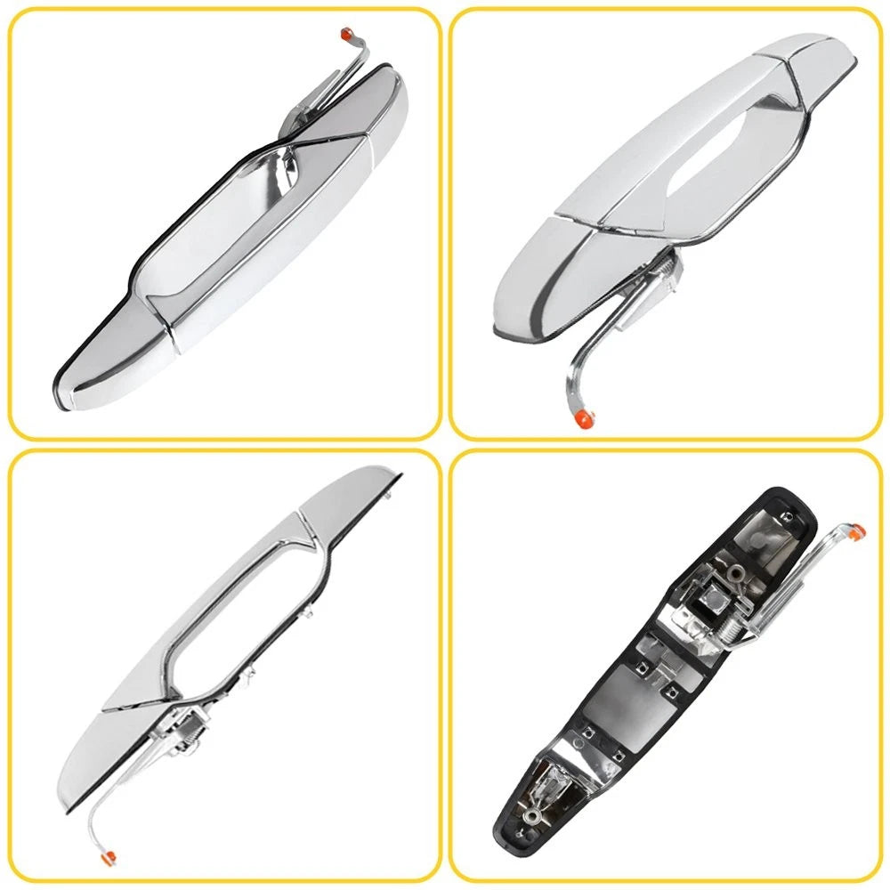 Rear Driver Left Door For Handle 07-13 Escalade Silverado GMC Cadillac Chrome US 6B93BC-57