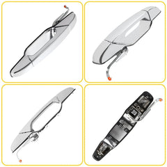 Rear Driver Left Door For Handle 07-13 Escalade Silverado GMC Cadillac Chrome US 6B93BC-57