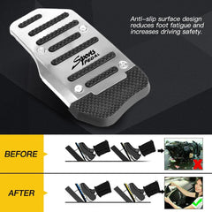 3x Silver Car Universal Non-Slip Manual Transmission Brake Foot Pedal Pad Cover 6B93BC-57