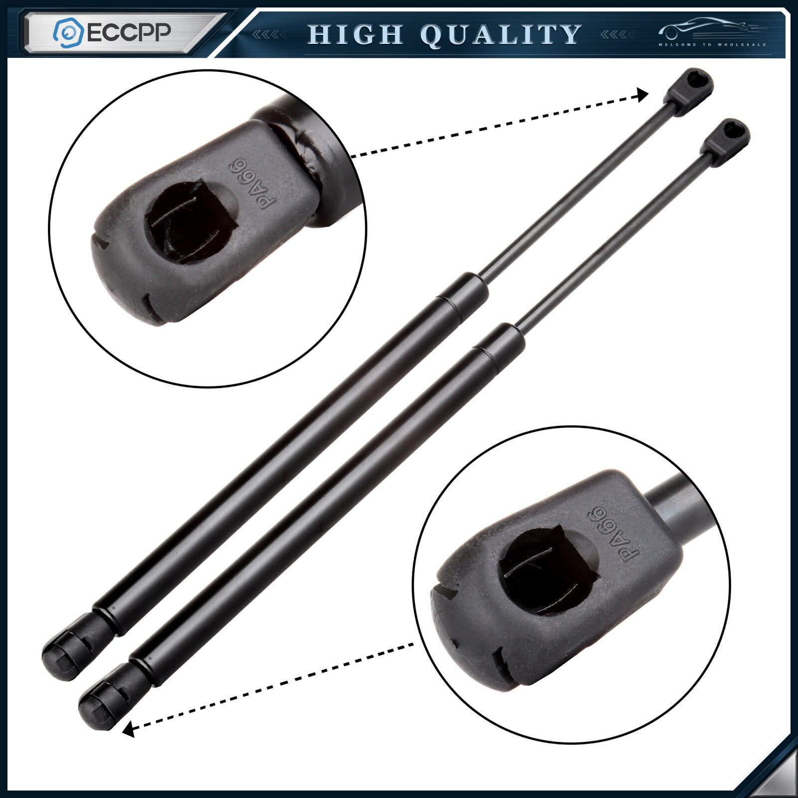 ECCPP 2x Rear Window Glass Lift Supports For 95-05 GMC Jimmy Dropgate Type 4642 ECCPP