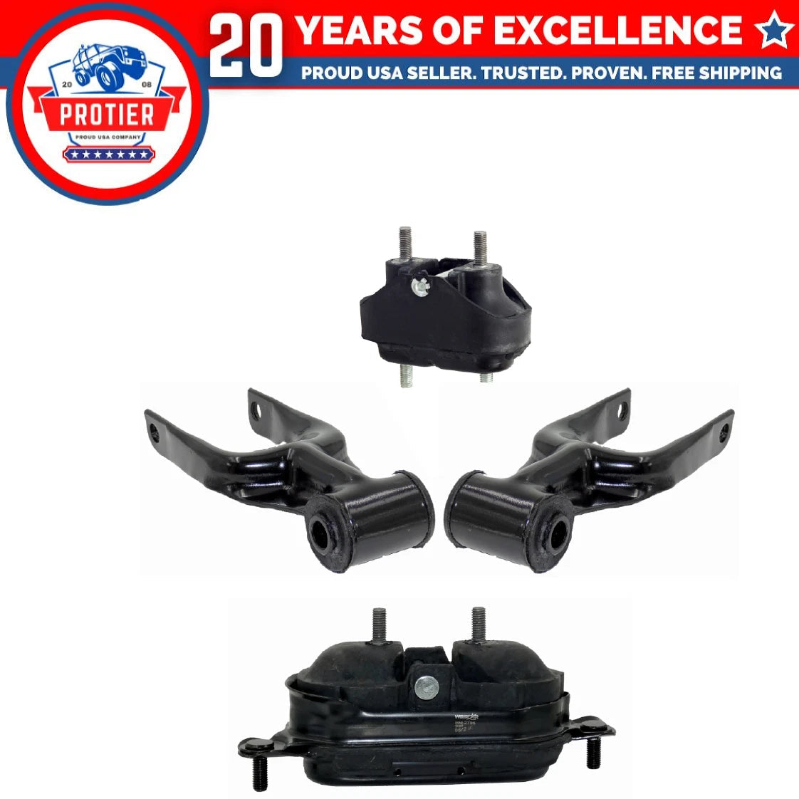 Engine Motor & Trans Mount 4PCS Set for 1994-2003 Pontiac Grand Prix 3.1L/3.8L 6B93BC-57