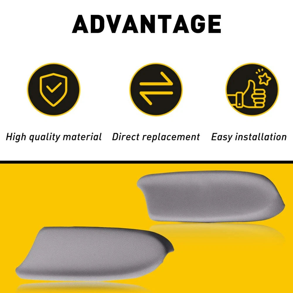 For Accord 2008-2012 Honda Front Gray Leather Pair 4 Door Panels Armrest Cover 6B93BC-57