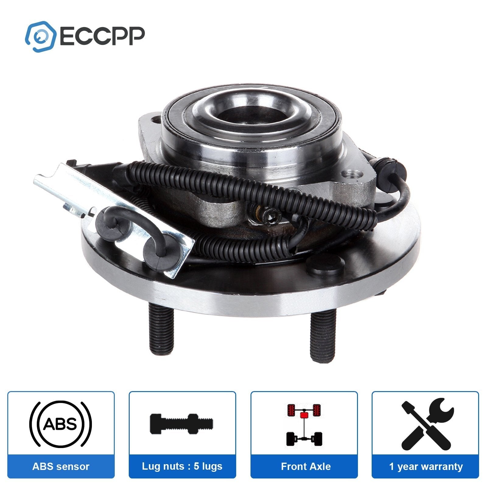 1Pc Wheel Hub Bearing Front For 2008-2020 Dodge Grand Caravan VW Routan Ram C/V 6B93BC-57