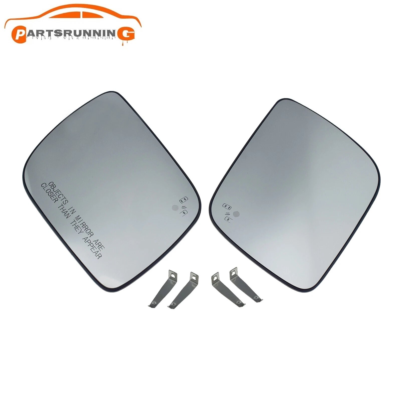 Left Right Side View Mirror Glass w/ Blind Spot Heated For 2011-17 Ford Explorer 6B93BC-57
