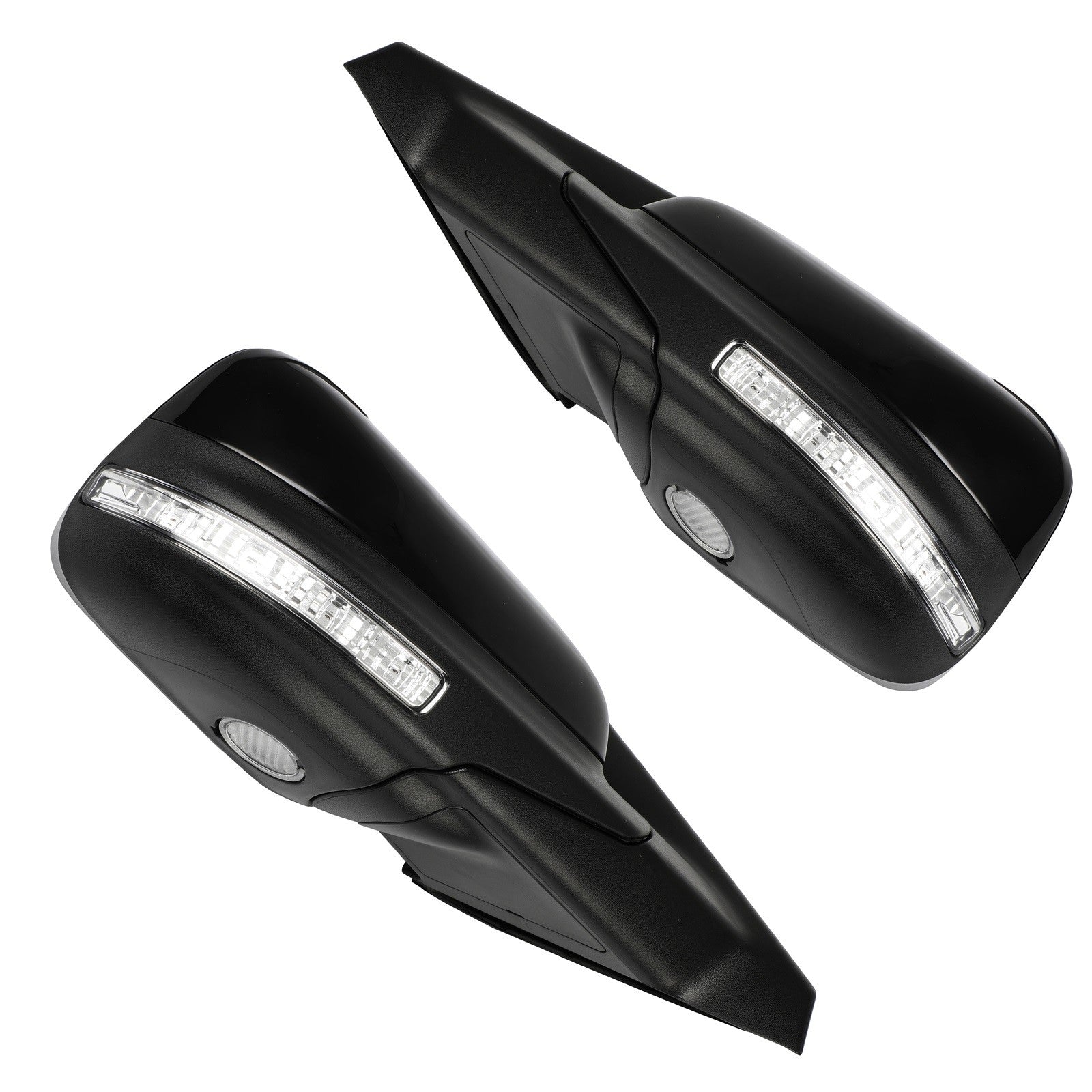 Pair Side Mirrors For 16-19 Ford Explorer Power-folding Heated Signal Puddle BSM 6B93BC-57