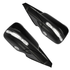 Pair Side Mirrors For 16-19 Ford Explorer Power-folding Heated Signal Puddle BSM 6B93BC-57