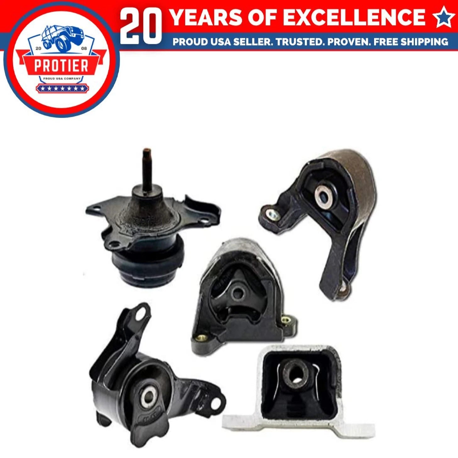 Fits 2003-2006 Honda Element 2.4L 4WD w/AUTO Motor & Trans Mount Set 5PCS 6B93BC-57