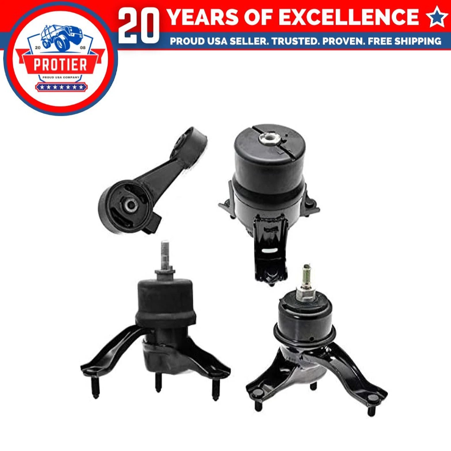 Fits 2002-2006 Toyota Camry 3.0L Engine Motor & Transmission Mount 4PCS : 6B93BC-57
