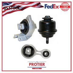 Engine & Trans Mount Set 3PCS for Ford Passenger Car Fusion Milan L4 2.3l 140ci 6B93BC-57