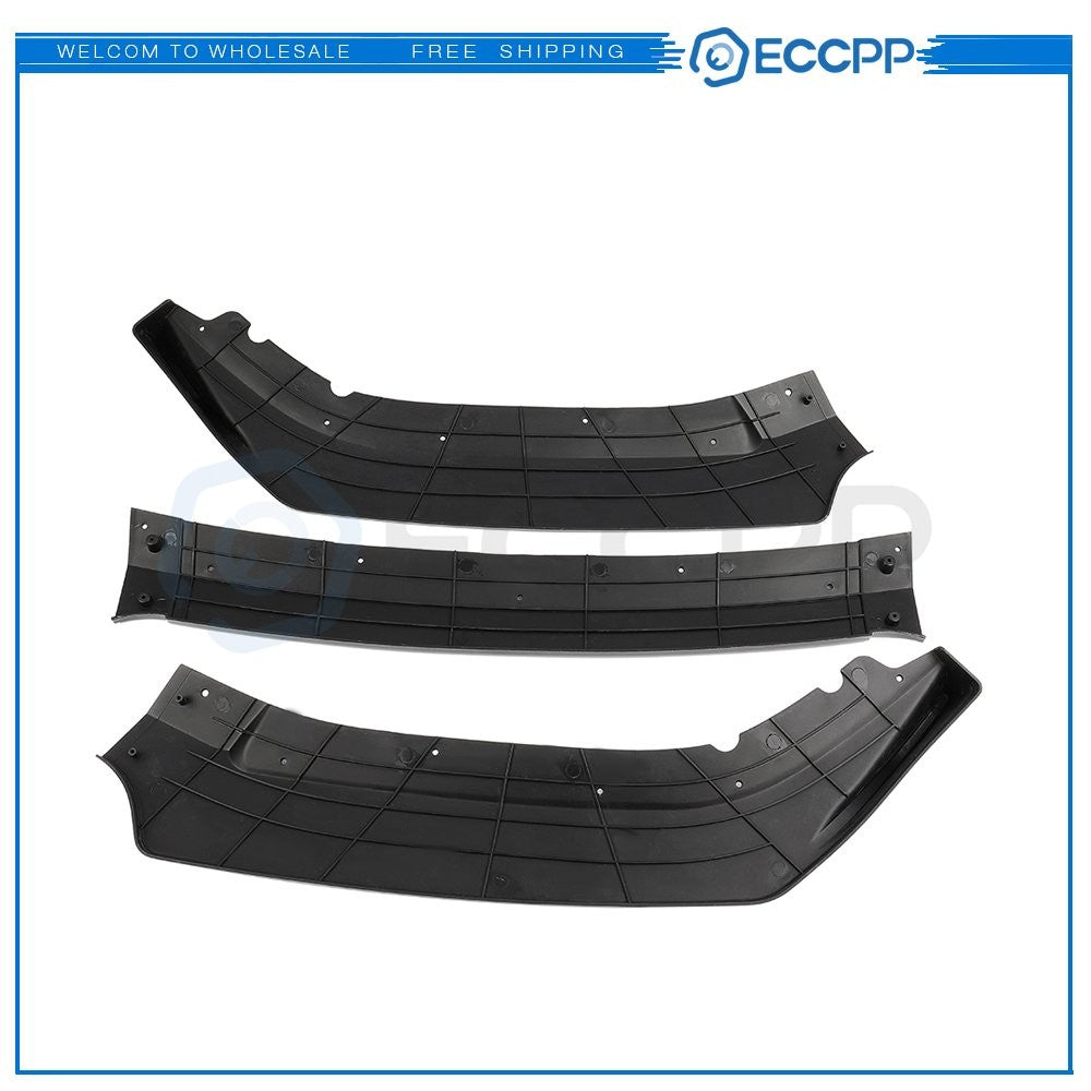 3Pcs Front Bumper Lip Body Kit Spoiler For 2016-2019 Honda Civic Hatchback 6B93BC-57