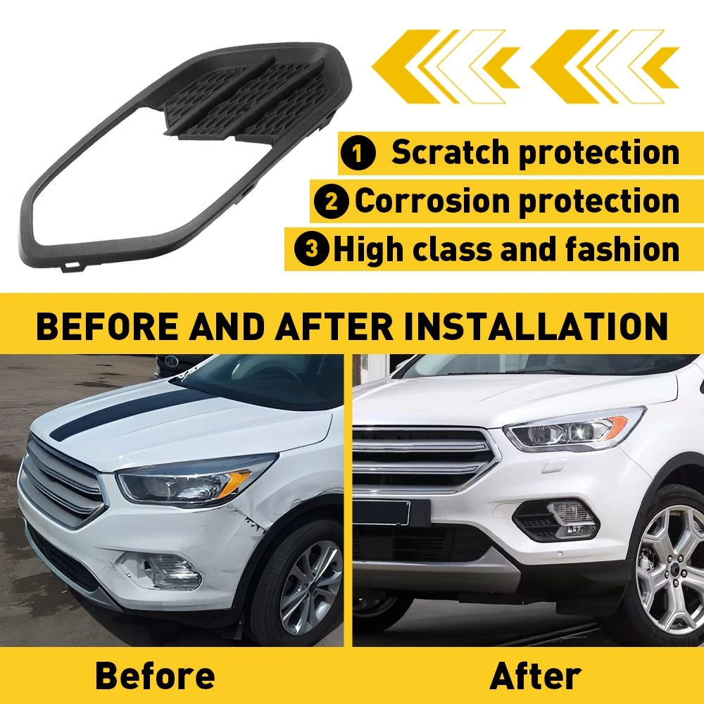 For 2017-2019 Ford Escape Kuga Left Side Front Bumper Fog Lamp Light Cover Grill 6B93BC-57
