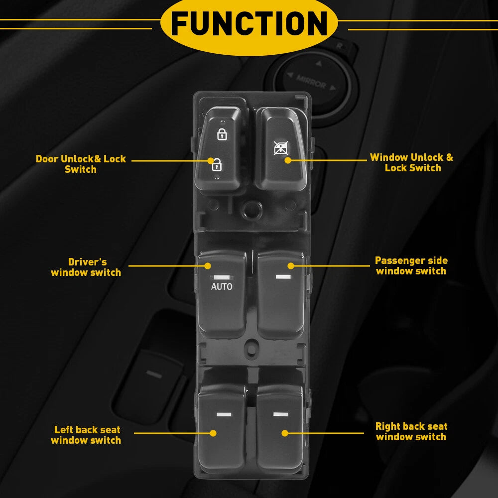 Front Left Driver Side Power Window Master Switch for Hyundai Sonata 2011-2015 A 6B93BC-57