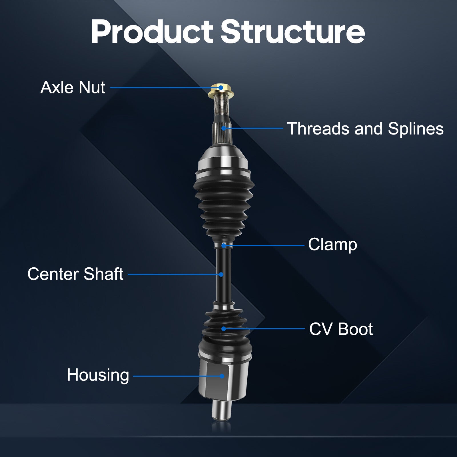 For Pontiac Grand Prix 1997-2008 V6 3.8L Front Left CV Axle Shaft 6B93BC-57