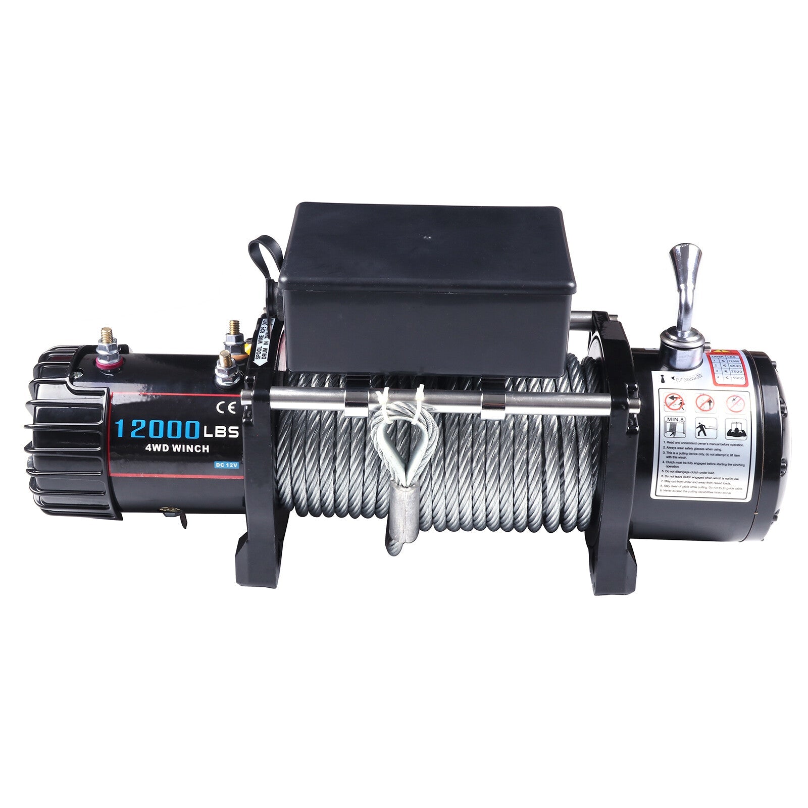 For 1960-2018 Toyota 12000LBS Steel Rope Off Road 4WD 12V Electric Winch Towing 6B93BC-57