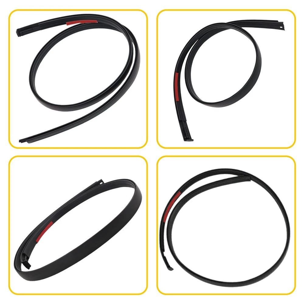2X Right Left Roof Molding Drip Trim Black For 2007-2021 Toyota Tundra Crewmax 6B93BC-57