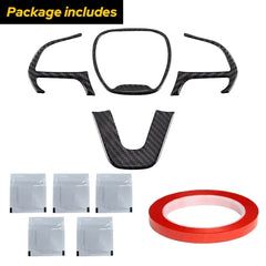 Carbon Fiber Steering Wheel Trim Cover for 15+ Dodge Challenger Charger USEOA 6B93BC-57