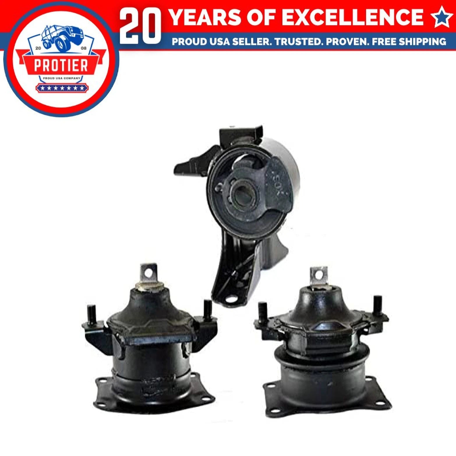 Fits 2007-2009 Acura MDX 3.7L Engine Motor Mount Set 3pcs 6B93BC-57