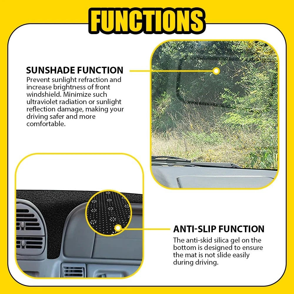 Black Dash Mat Dashboard Cover For Chevy Silverado C1500 C2500 C3500 1997 1998 A 6B93BC-57