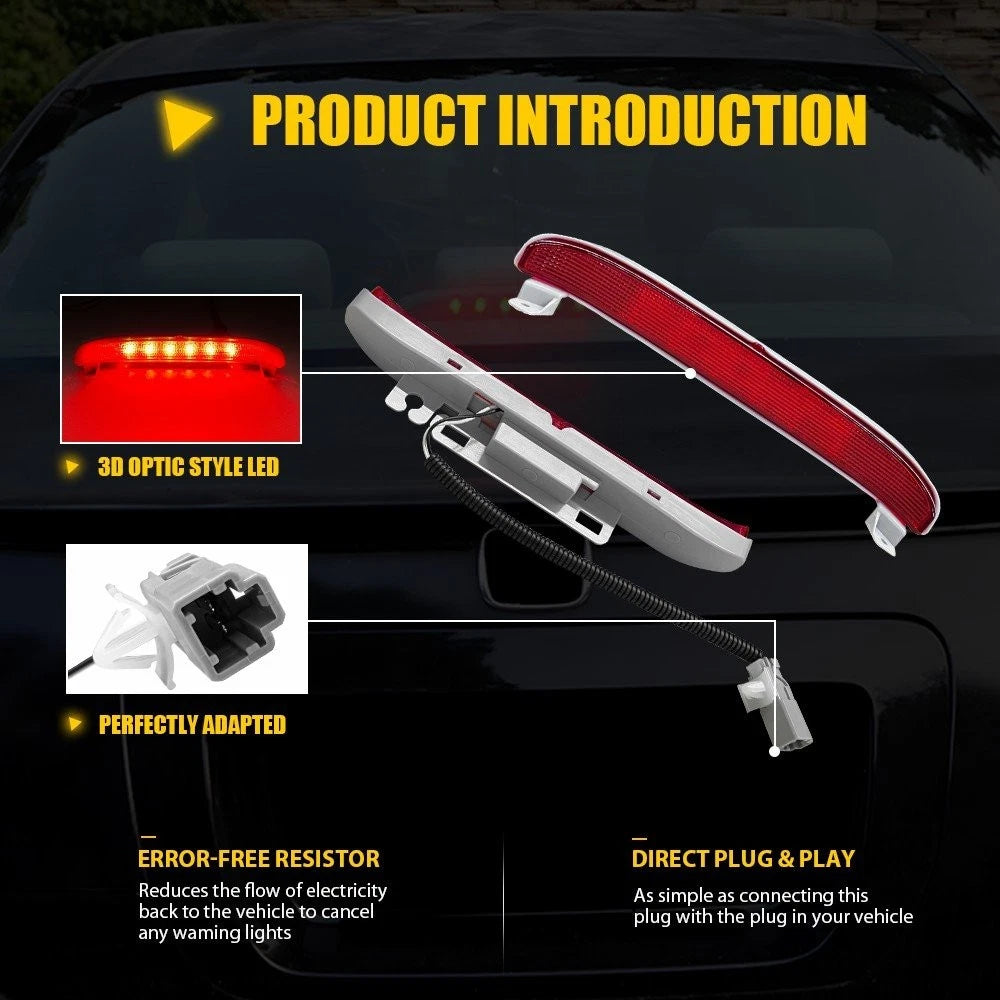 Red LED Third 3rd Brake Light for 2006-2011 Honda Civic EX 2 Door Coupe Sealed A 6B93BC-57