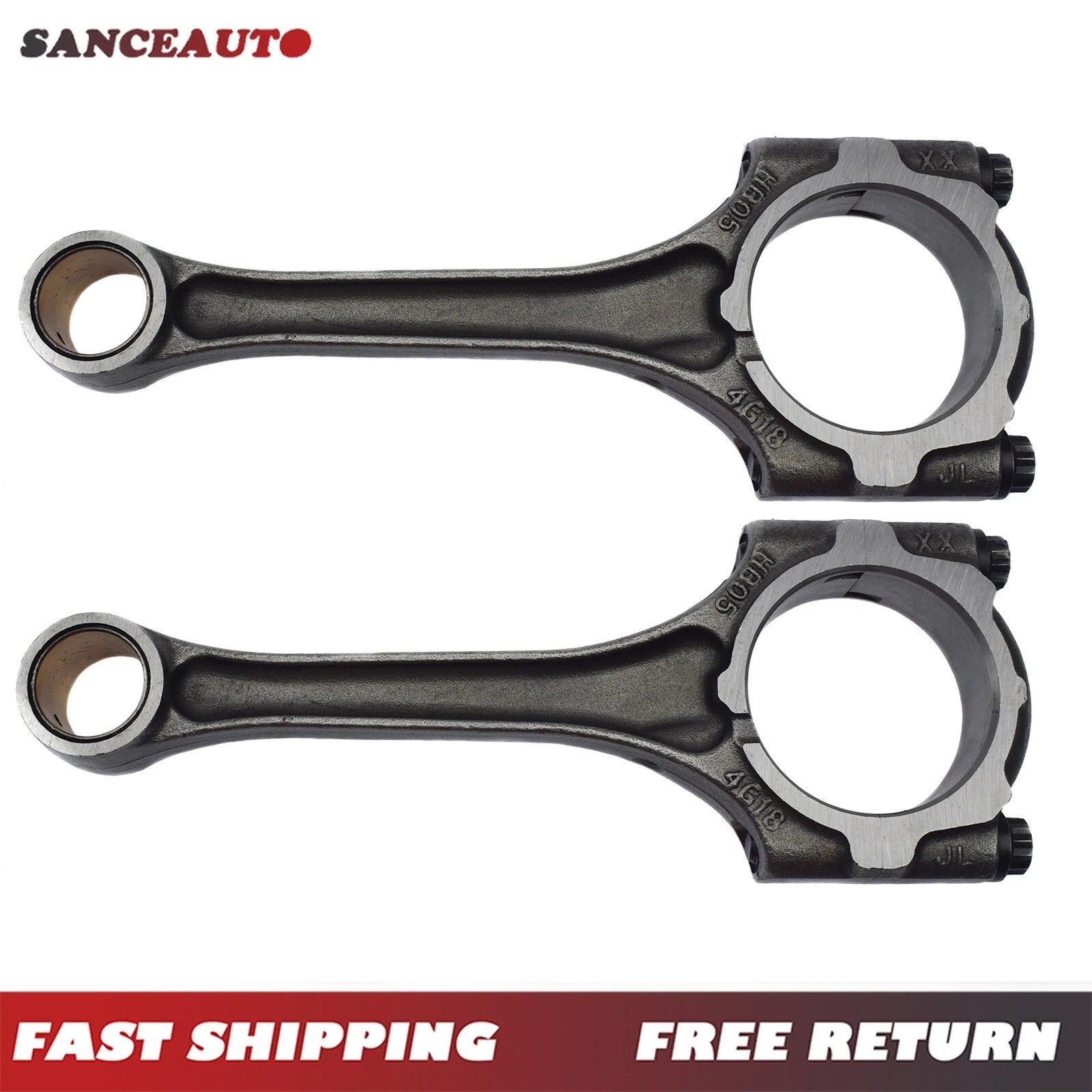 2PCS Connecting Rods for 98-08 1.8L Corolla Celica MR2 Matrix Vibe Prizm 1ZZ 6B93BC-57