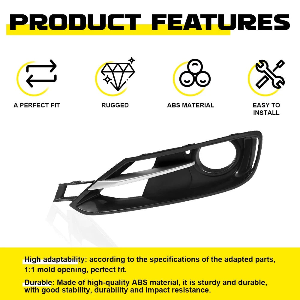 Front Bumper Fog Light Grille w/ Trim Cover For BMW 3 Series F30 F31 2012-2015 A 6B93BC-57